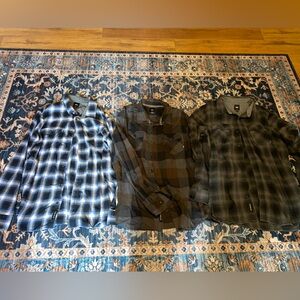 Set of three men’s vans flannels size large
